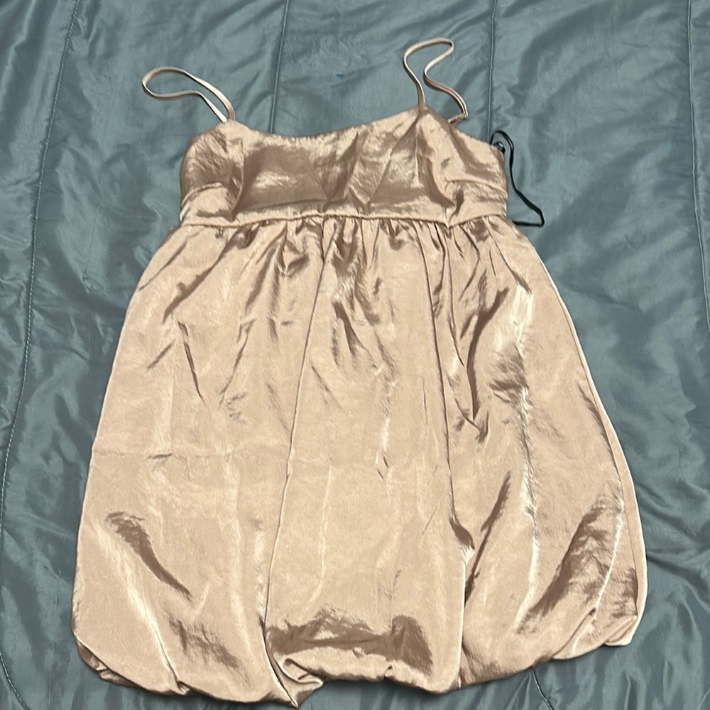 Forever 21 Metallic Beige Mini Dress